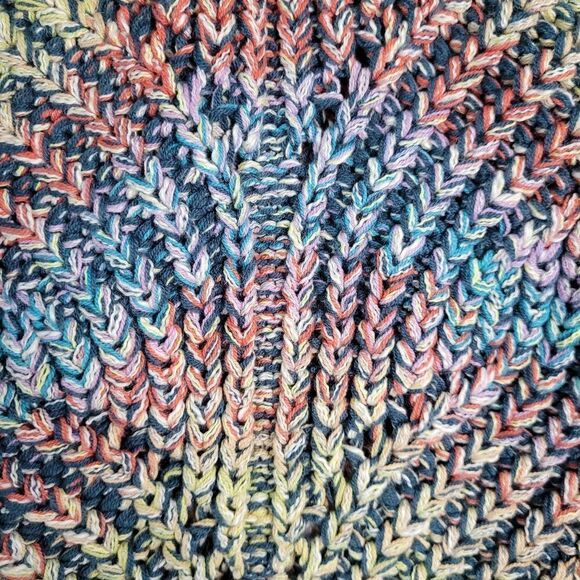 NEW 3X ANTHROPOLOGIE rainbow weave vneck cotton blend oversized sweater NWT - Picture 7 of 16